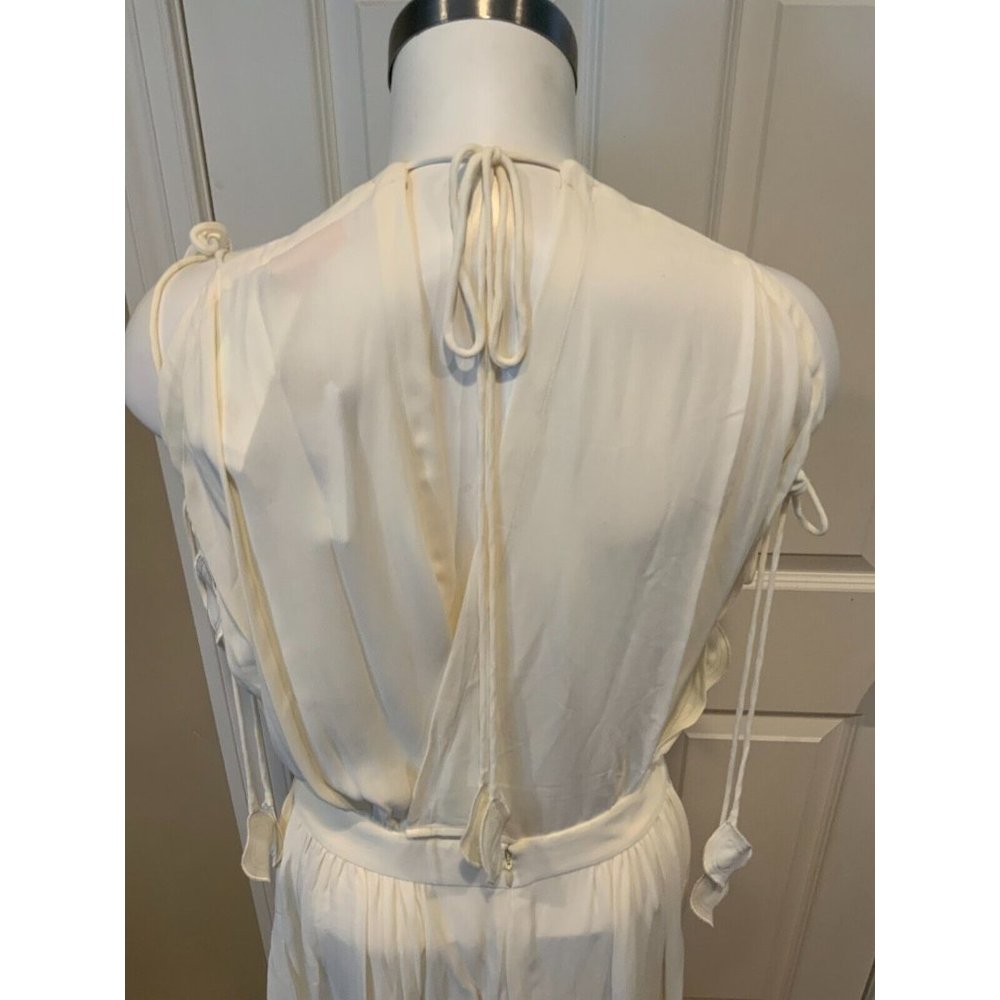 Tory Burch "Evalene" Ivory Cold Shoulder Crepe Maxi Dress, Size 2, NWT! - Picture 9 of 11